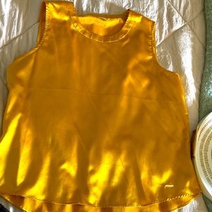 Anne Klein gold shimmer blouse